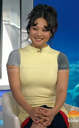 Rei Ami's colorblock asymmetric dress on Today