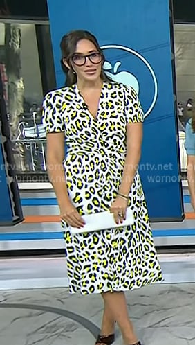 Savannah’s white leopard print dress on Today