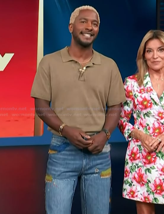 Scott's distressed jeans on Access Hollywood
