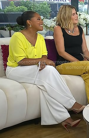 Sheinelle's beige heel pumps on Today