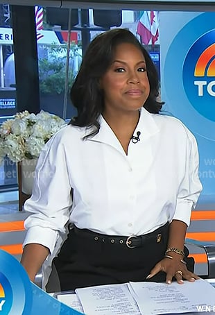 Sheinelle's white button down shirt on Today
