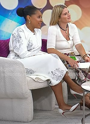 Sheinelle's white heel pumps on Today
