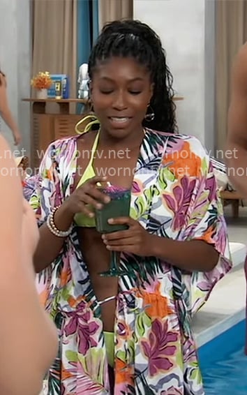 Trina's floral swim coverup on General Hospital