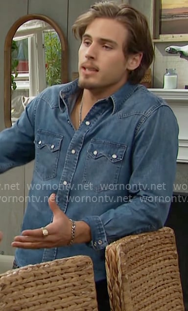 Will's denim shirt on The Bold and the Beautiful