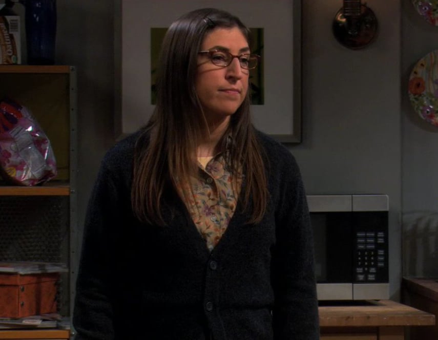 Amy’s grey cardigan on The Big Bang Theory