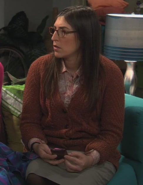 Amy’s brown sweater on The Big Bang Theory