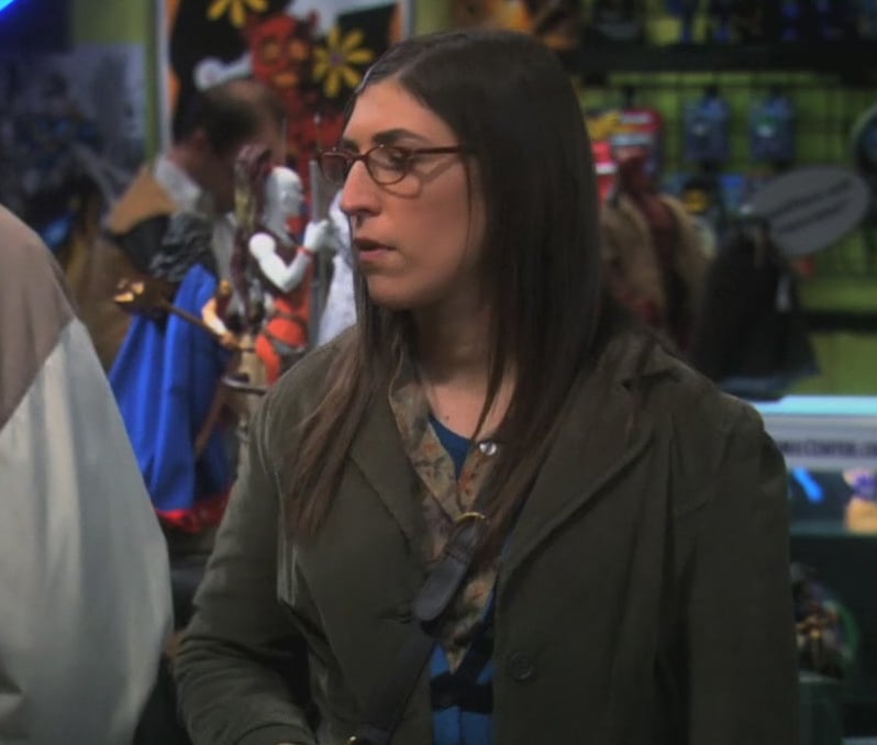 Amy’s green jacket on The Big Bang Theory