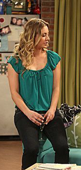 Penny’s green blouse on The Big Bang Theory