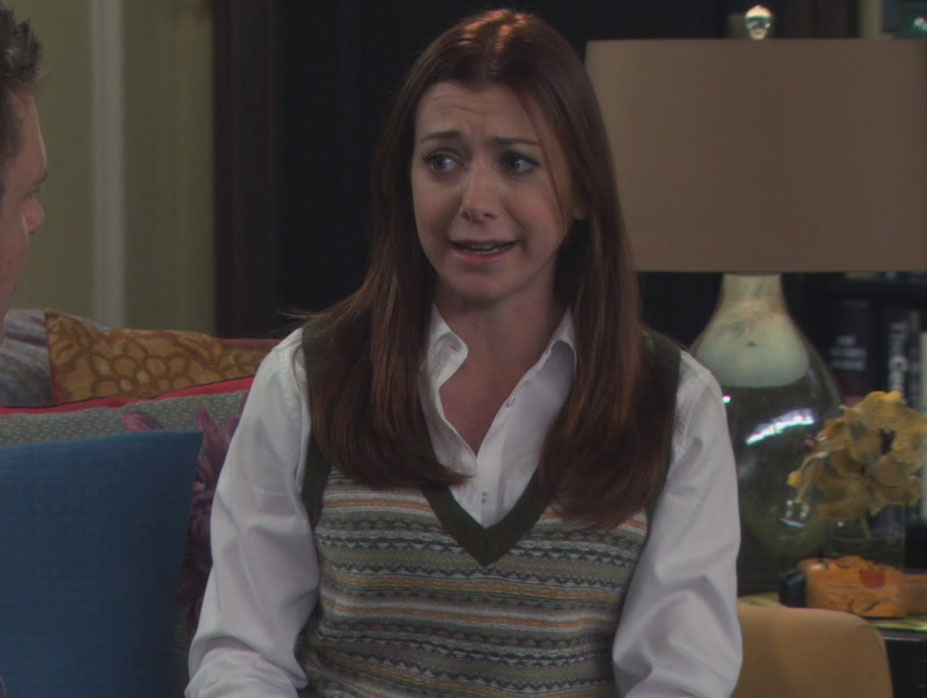 Lily’s green knit vest on How I met your mother