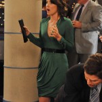Robin’s green longsleeve dress on How I met your mother