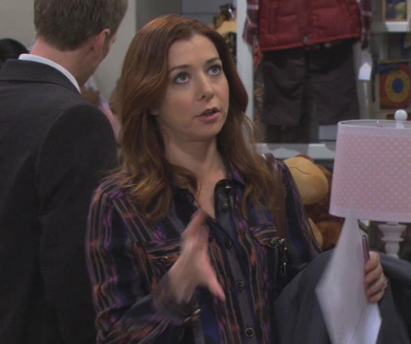 Lily’s striped longsleeve shirt dress on How I met your mother