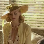 Lemons polka dot dress, yellow cardigan and wide brim hat on Hart of Dixie