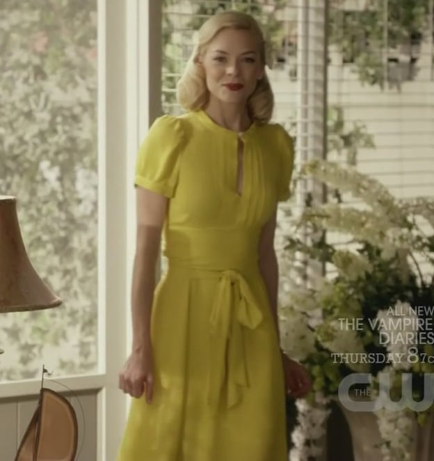 Lemon’s yellow dress with tie on Hart of Dixie