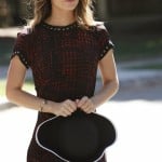 Zoe’s black and red dress with stud details on Hart of Dixie