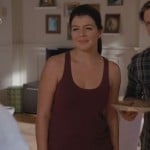 Penny’s burgundy tank top on Happy Endings