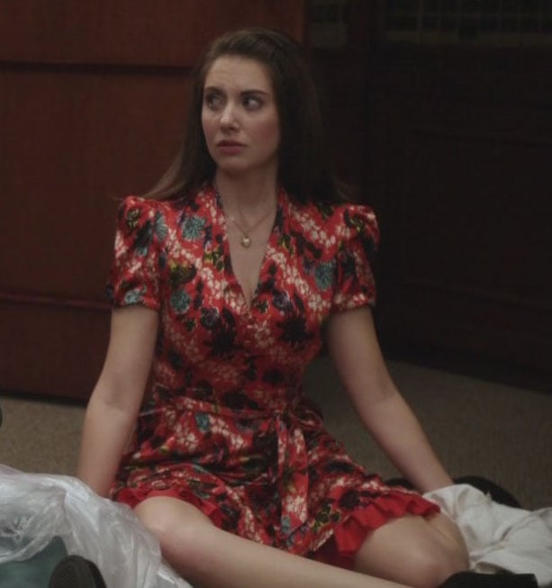Annie’s red wrap style dress from Community