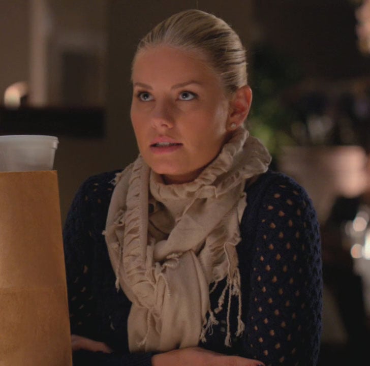 Alex’s cream scarf on Happy Endings