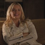 Alex’s white zip sleeve jacket on Happy Endings