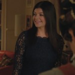 Penny’s navy blue lace dress on Happy Endings