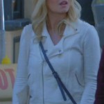 Alex’s white jacket, red skirt and hat on Happy Endings
