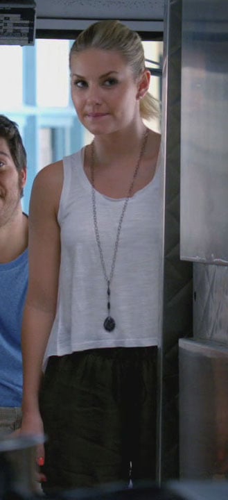 Alex’s white tank top  on Happy Endings
