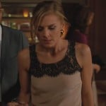 Jane’s nude and black lace top on Happy Endings