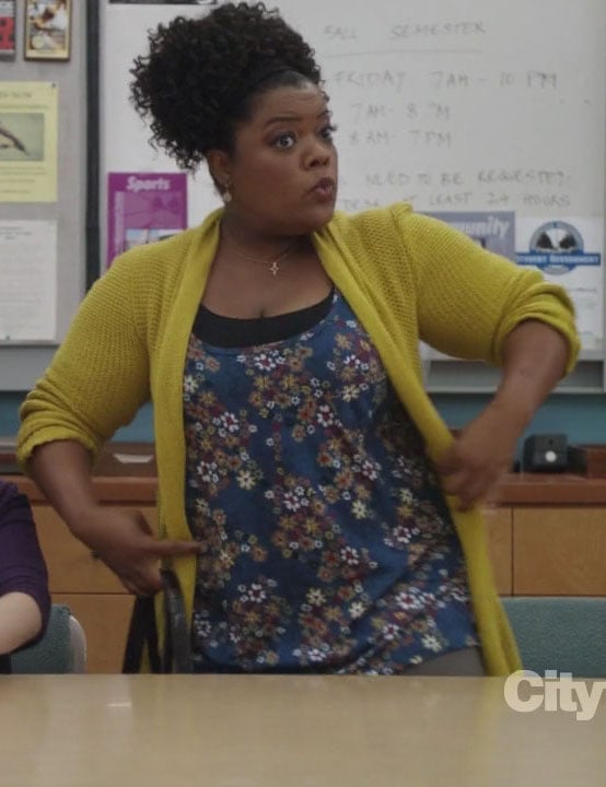 Shirley’s long yellow knit cardigan from Community