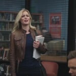 Britta’s brown leather jacket from Community