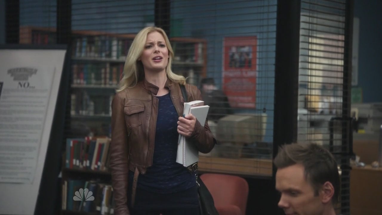 Britta’s brown leather jacket from Community