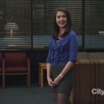 Annie’s blue ruffle cardigan on Community