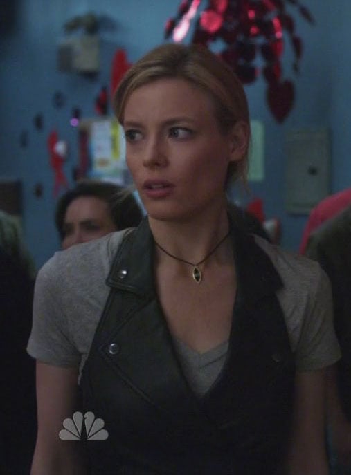 Britta’s black leather vest on Community