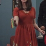 Annie’s orange short sleeve dress on Community