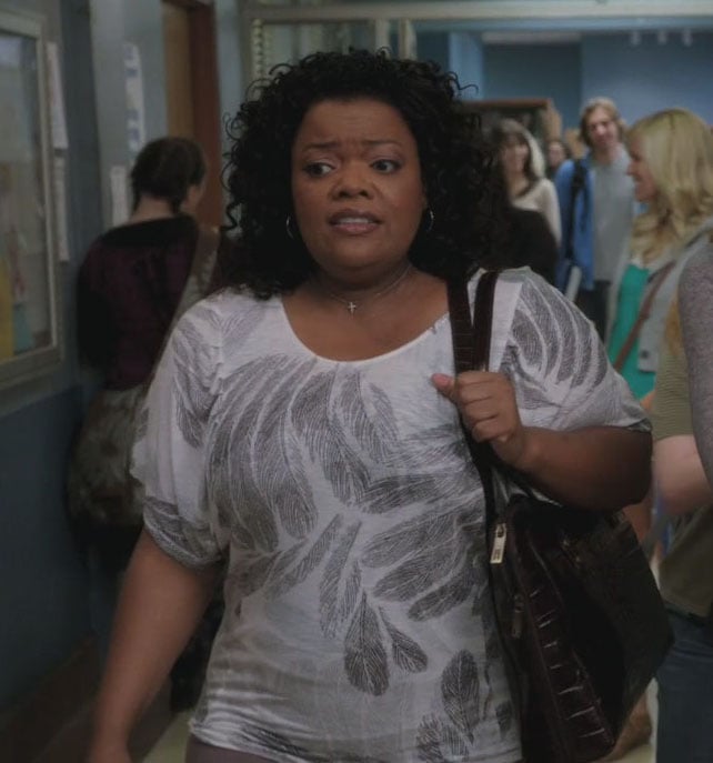 Shirley’s feather print top on Community