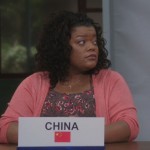 Shirley’s pink cardigan on Community
