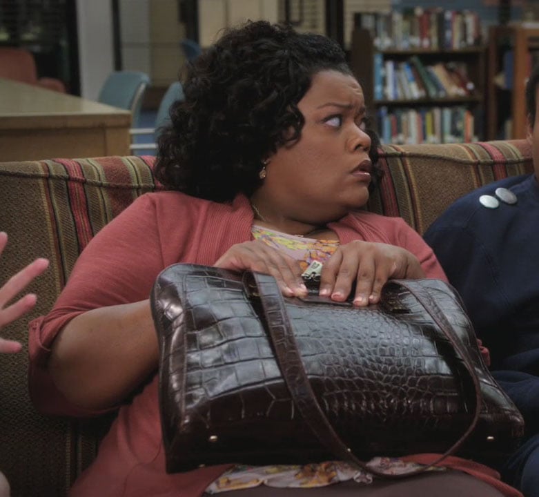 Shirley’s brown leather bag on Community