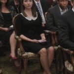 Annie’s black dress at the funeral on Community