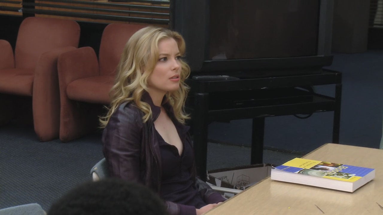 Britta’s purple leather jacket on Community