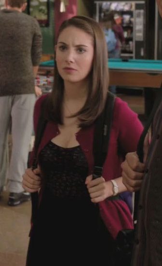 Annie’s maroon cardigan on Community