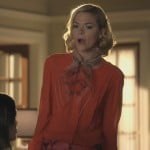 Lemon’s orange blouse with scarf on Hart of Dixie