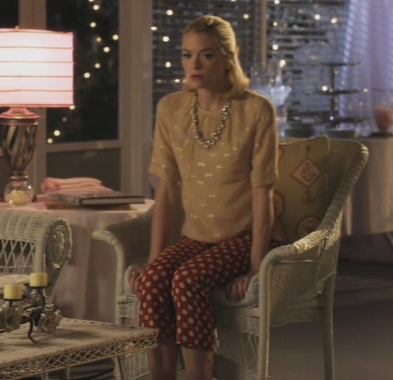 Lemon’s yellow blouse and polka dot pants on Hart of Dixie