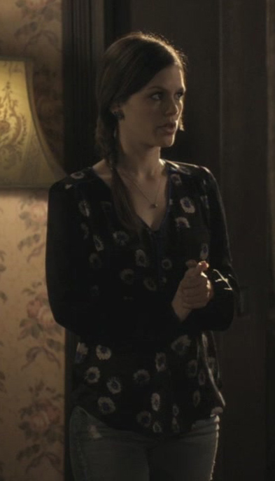 Zoe’s spotty blouse on Hart of Dixie