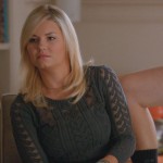 Alex’s grey knit sweater on Happy Endings