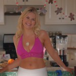 Alex’s pink crochet bikini on Happy Endings
