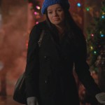 Penny’s blue beanie and black coat on Happy Endings