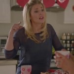 Alex’s sheer blue top on Happy Endings