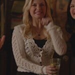 Alex’s white crochet cardigan on Happy Endings