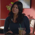 Penny’s plain blue sweater on Happy Endings