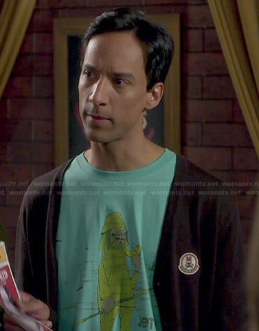 Abed’s green Jetty graphic t-shirt on Community
