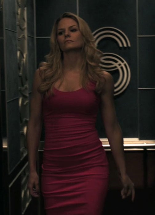 Emma’s pink tight dress on Once Upon A Time