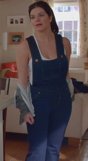 Penny’s denim overalls from Happy Endings